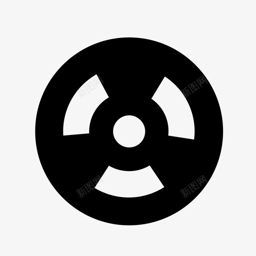 辐射原子核图标svg_新图网 https://ixintu.com 内脏科学固体风格 原子 有毒 核 警告 辐射