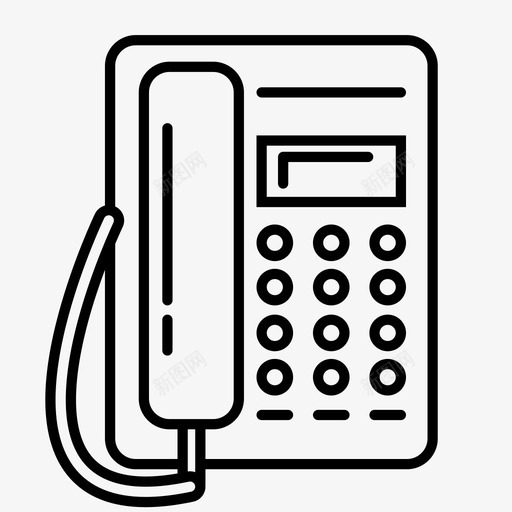 电话固定电话电子产品图标svg_新图网 https://ixintu.com 固定电话 电子产品 电话