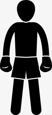 矮脚拳击手拳击手瘦图标图标