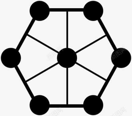 连接电网网络图标图标