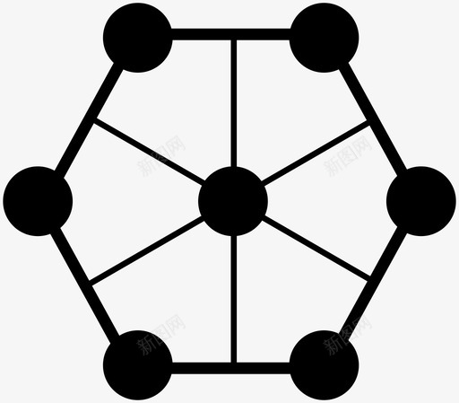 连接电网网络图标svg_新图网 https://ixintu.com 关系 电网 网络 连接