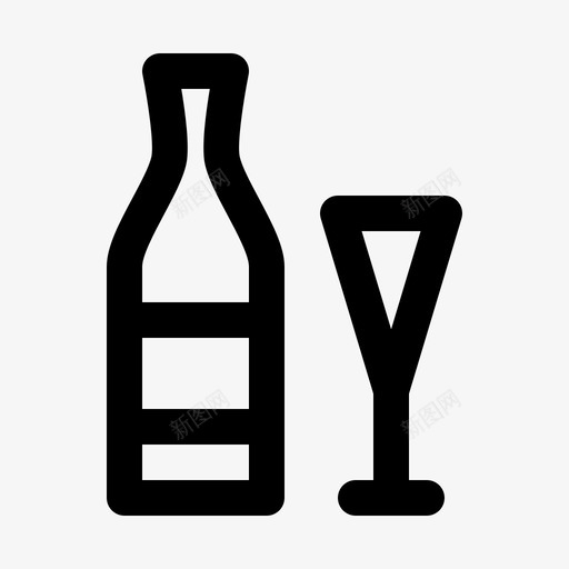 cava酒精瓶子图标svg_新图网 https://ixintu.com cava 杂项 瓶子 葡萄酒 酒精 饮料