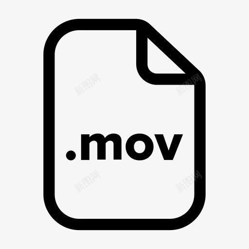 mov文件文档扩展名图标svg_新图网 https://ixintu.com mov文件 扩展名 文件 文档 格式