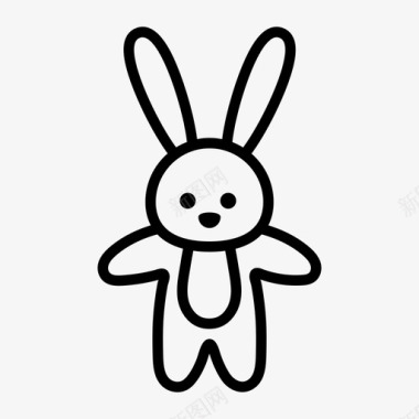兔子童年孩子图标图标
