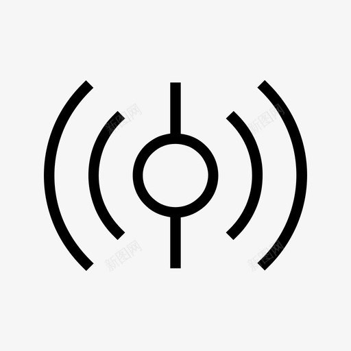 信号发射发射器图标svg_新图网 https://ixintu.com 信号 其他v型轮廓 发射 发射器 波 频率