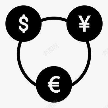 货币兑换美元欧元图标图标