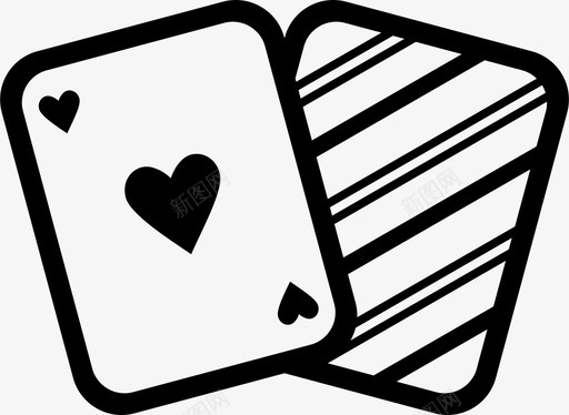 红桃王牌赌博扑克牌图标图标