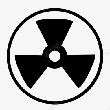 放射性危险风扇图标图标