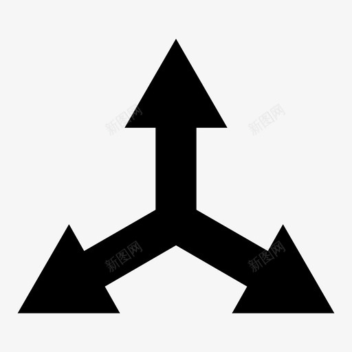 转移分支选择图标svg_新图网 https://ixintu.com 三角形 分支 增长 多重 箭头和方向 转移 选择