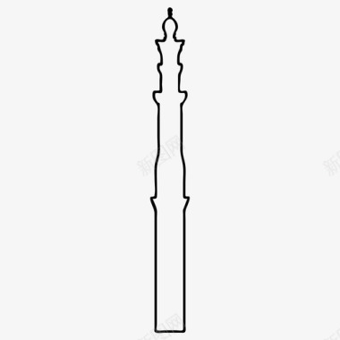 尖塔伊斯兰清真寺图标图标