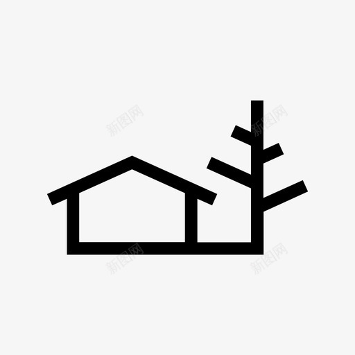 小屋建筑业主图标svg_新图网 https://ixintu.com 业主 小屋 建筑 房地产 房子 房屋 最小的房子