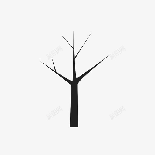 树裸树自然图标svg_新图网 https://ixintu.com 树 植物 自然 裸树