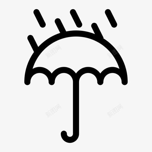 雨滴伞图标svg_新图网 https://ixintu.com 伞 天气 滴 雨
