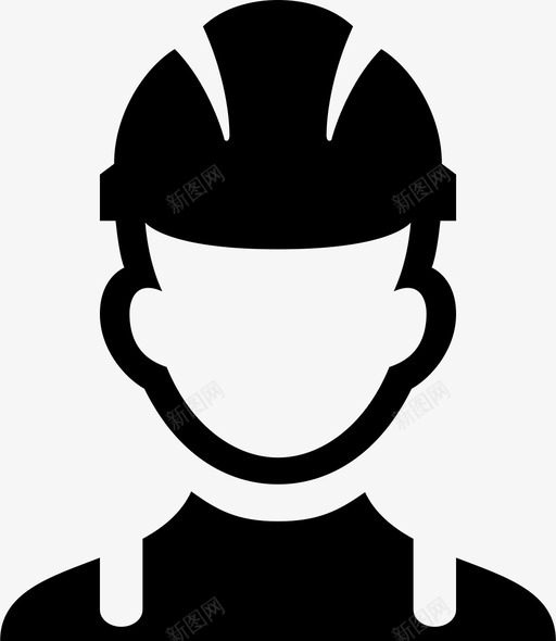 建筑工人安全帽头图标svg_新图网 https://ixintu.com 人 头 安全帽 工人 建筑 建筑工人