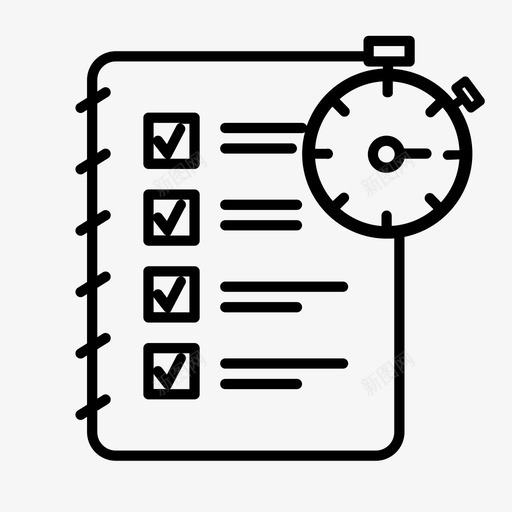 时间管理截止日期计划图标svg_新图网 https://ixintu.com 截止日期 时间安排 时间管理 生产力 计划