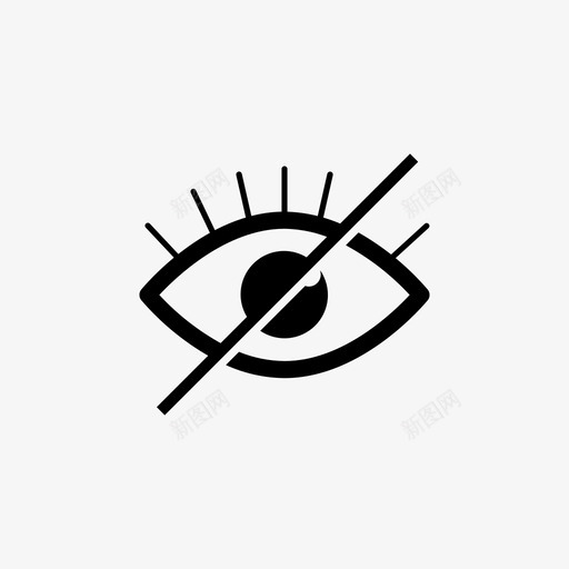 眼睛瞎子隐藏图标svg_新图网 https://ixintu.com 看不见 眼睛 眼睛收集 瞎子 隐藏