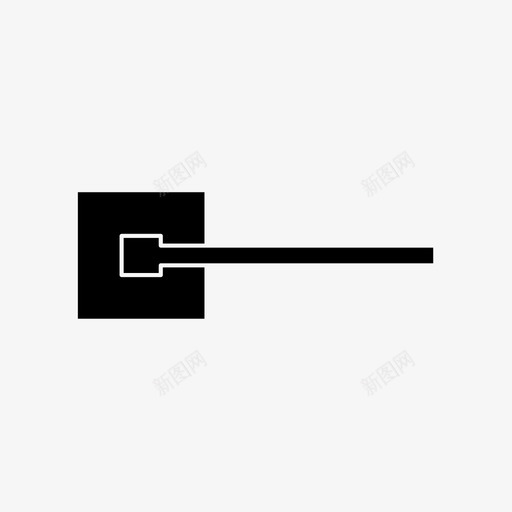 门把手关回家图标svg_新图网 https://ixintu.com 关 回家 锁 门把手