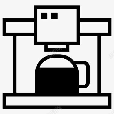 浓缩咖啡机早餐咖啡图标图标