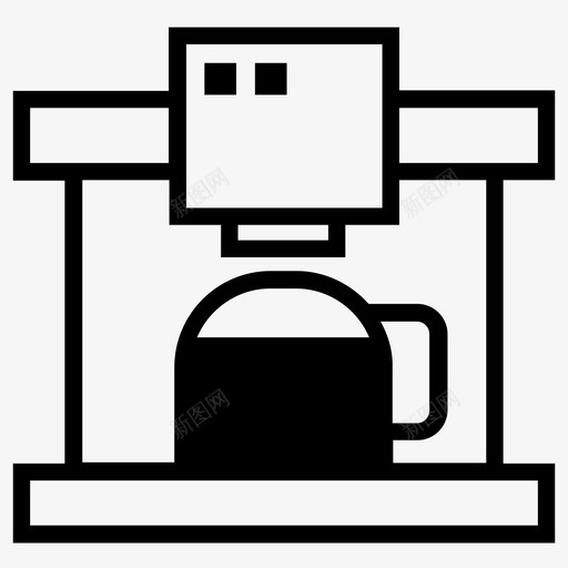 浓缩咖啡机早餐咖啡图标svg_新图网 https://ixintu.com 咖啡 咖啡机 早餐 浓缩咖啡机