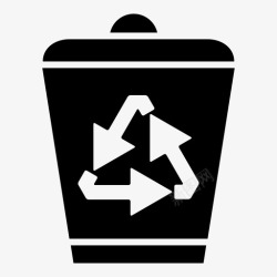 回收箱垃圾箱图标图标