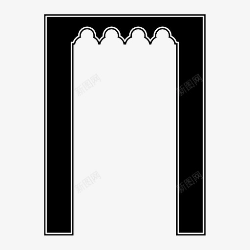 伊斯兰拱门阿拉伯式建筑装饰图标svg_新图网 https://ixintu.com 伊斯兰拱门 装饰 阿拉伯式建筑