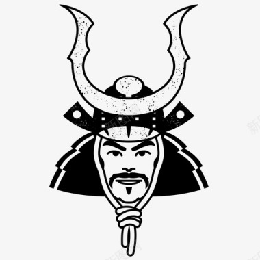 武士头盔日本图标图标