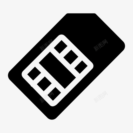 sim卡卡芯片图标svg_新图网 https://ixintu.com sim卡 卡 电话卡 芯片