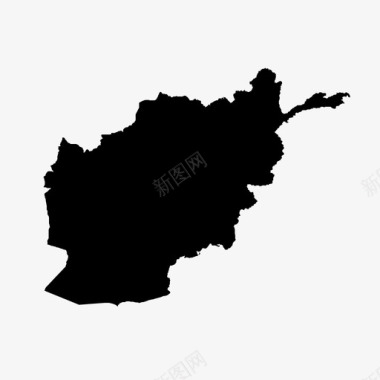阿富汗地图亚洲国家图标图标