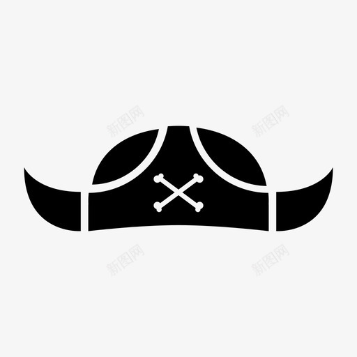 海盗帽头饰海盗图标svg_新图网 https://ixintu.com 头饰 海盗 海盗帽
