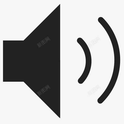 声音中音扬声器图标svg_新图网 https://ixintu.com 中音 声音 扬声器 音量