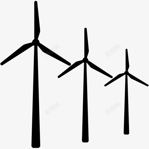 风力涡轮机环保绿色能源图标svg_新图网 https://ixintu.com 可再生能源 环保 绿色能源 风力发电 风力涡轮机