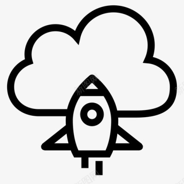 云火箭计算网络图标图标