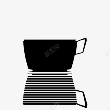 咖啡杯子家图标图标