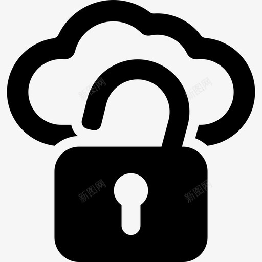 解锁互联网安全云计算2图标svg_新图网 https://ixintu.com 云计算2 安全 解锁互联网