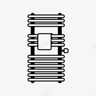 浴缸散热器图标图标