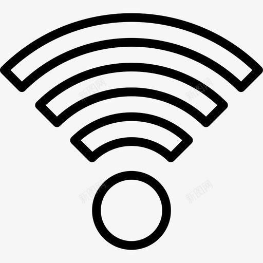 wificonnectconnection图标svg_新图网 https://ixintu.com connect connection signal wifi wireless 概要集合