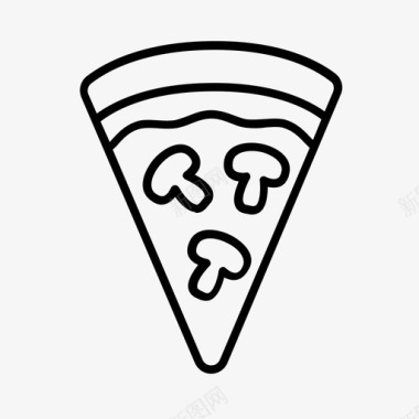 披萨快餐蘑菇披萨图标图标