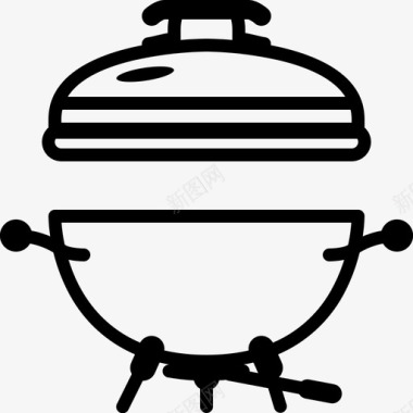 烧烤烹饪盖子图标图标