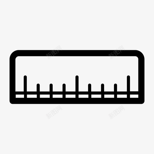 尺子英寸刻度图标svg_新图网 https://ixintu.com 刻度 尺子 尺寸 工具 英寸