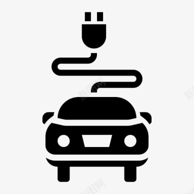 汽车充电电力汽车服务符号图标图标