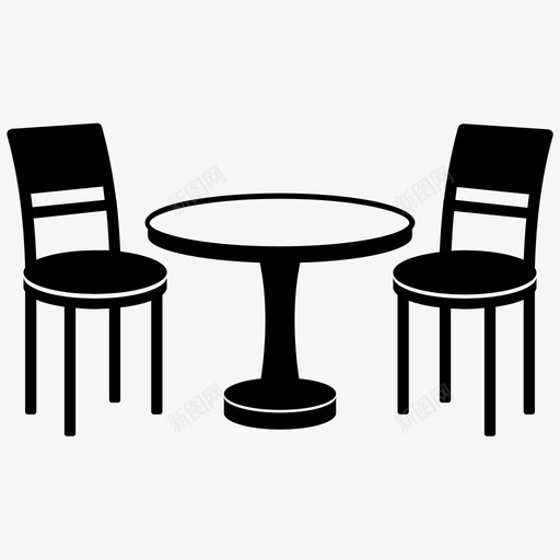 餐桌餐厅家具图标svg_新图网 https://ixintu.com 客房 家具 家庭 餐厅 餐桌