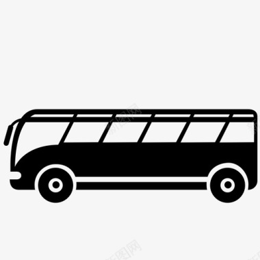 公共汽车大型车辆旅游图标图标