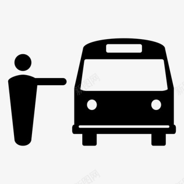 公共汽车站位置交通图标图标