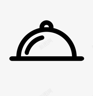 cloche晚餐餐厅图标图标