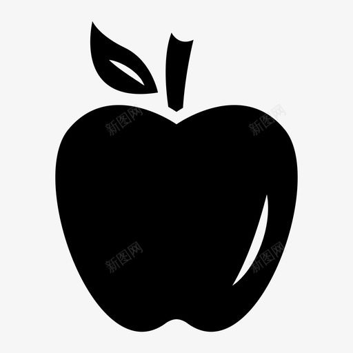 苹果农场食品图标svg_新图网 https://ixintu.com 农场 农场套装 新鲜 水果 苹果 食品