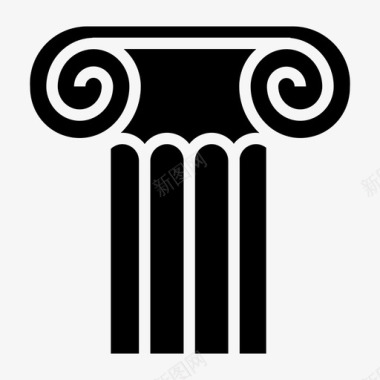 柱子建筑希腊柱图标图标