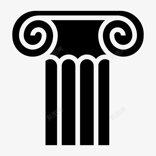 柱子建筑希腊柱图标svg_新图网 https://ixintu.com 博物馆 历史 希腊柱 建筑 杂项 柱子