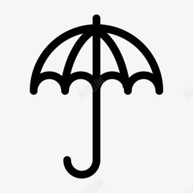 伞自然保护图标图标