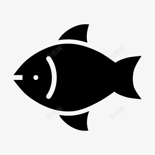 鱼动物食物图标svg_新图网 https://ixintu.com 农业 农业和园艺雕文 动物 海洋 海鲜 食物 鱼