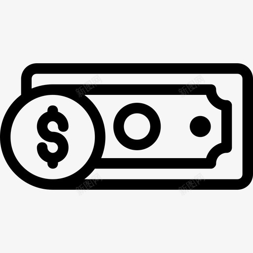 纸币硬币钱图标svg_新图网 https://ixintu.com 交易 付款 硬币 纸币 钱